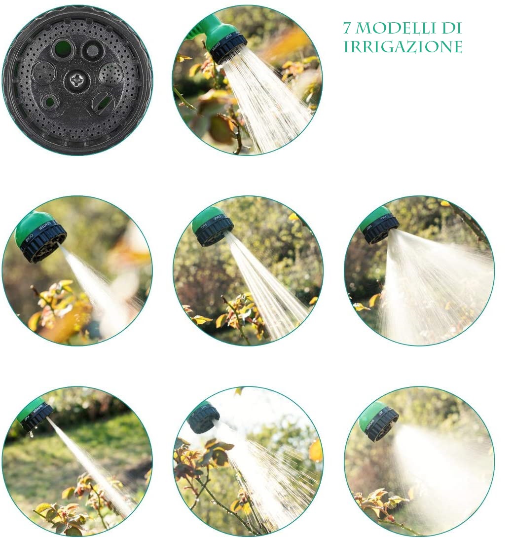 Tubo Di Irrigatore Da Giardino Con Pi&ugrave; Modalit&agrave; Di Spruzzo Per Innaffiare Prati, Lavare Auto E Lavare Animali Domestici. | Leroy Merlin Gomma Per Innaffiare