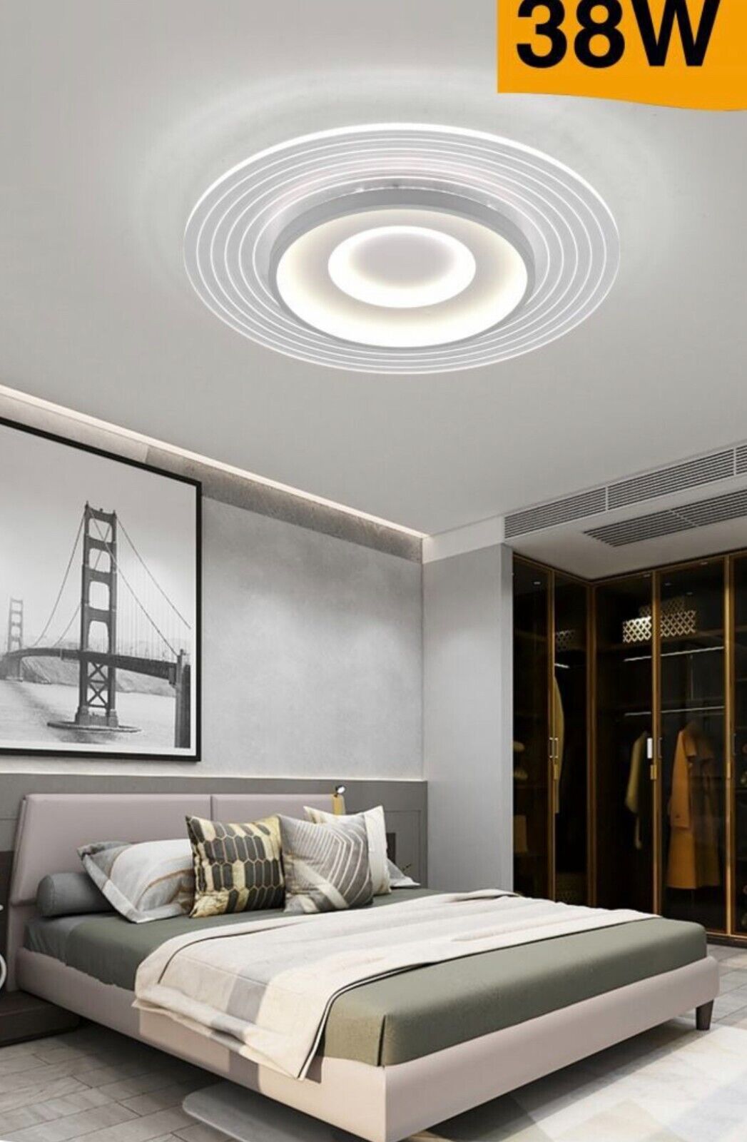 Plafoniera lampadario moderno con illuminazione Led da soffitto