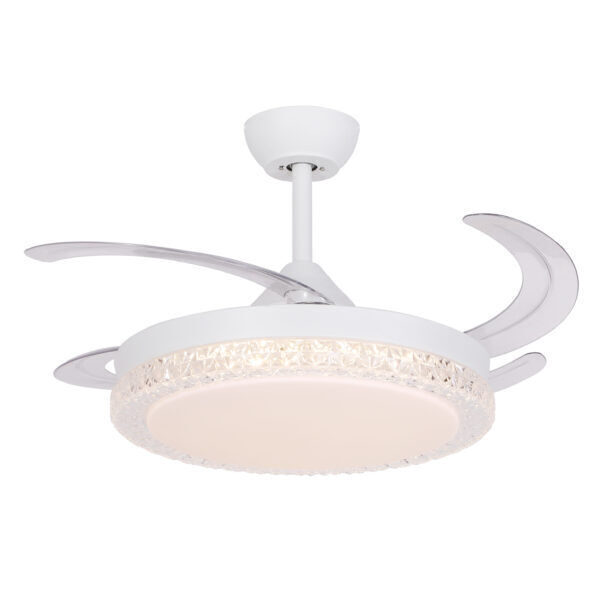 Ventilatore da Soffitto con Plafoniera Lampadario eliche a Scomparsa 54W  3300 Lm - - LAMPADARI DI DESIGN E PLAFONIERE LED A SOFFITTO