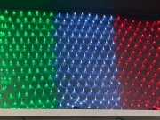 Bandiera tricolore tenda Luminosa Italia Per esterno con 280 led luci bianco rosso verde 1.8x1.2 Metri