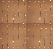 Tenda Luminosa LED 2x1.6 metri 160 Maxi LED Reflex Bianco Caldo e Flash Freddo Esterno Interno Cavo Gommato Bianco IP67 Prolungabile fino 20 mt per Natale, Matrimoni, Feste, Allestimenti Professionali