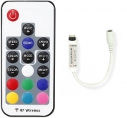 Mini Centralina Telecomando RF Dimmer Per Striscia Led 12V 24V RGB Wireless Cont