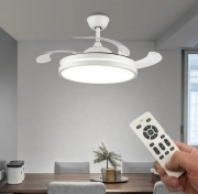 Plafoniera moderna a led con ventilatore da soffitto cambia 3 luci telecomando 56W 6500 Lumen