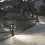 LAMPIONE PALO GIARDINO A LED ILLUMINAZIONE DA ESTERNO PRATO VIALETTO 15W IP65 30CM NERO LUCE BIANCA FREDDA 6500K