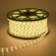 Tubo luminoso led 50mt tagliabile 24ledxmt con cavo in gomma 11.88mm luce calda