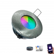 Faretto Led incasso per bagno doccia lampada RGBW GU10 cromoterapia SMART ALEXA