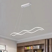 Lampadario Plafoniera Illuminazione a Led Moderno 48W Luce Soffitto Forma onda luce bianca naturale 4000K
