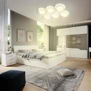 Lampadario a plafoniera moderno con illuminazione a led da 120w luce calda 3000K per soffitto 9600 lumen