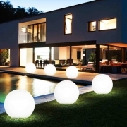 Lampada sfera luminosa 40cm per esterno IP65 da giardino luce a palla con attacco lampadine LED E27