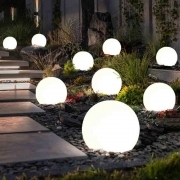 Lampada sfera luminosa 50cm per esterno IP65 da giardino luce a palla con attacco lampadine LED E27