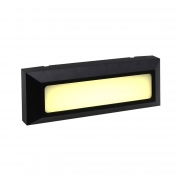 Faretto segnapasso da Esterno Lampada Nera a LED CCT per Parete Impermeabile IP65 6W in Plastica