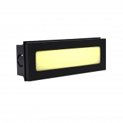FARETTO LED SEGNAPASSO CCT 6W LUCE CALDA FREDDA NATURALE INCASSO ESTERNO 490LM NERO