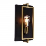 Applique a parete stile retrÃ² lampada a muro in metallo per LED E27 colore nero e bronzo