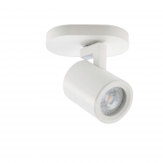 Plafoniera lampada da soffitto bianca faretto direzionabile e attacco per lampade GU10 ad 1 diffusore