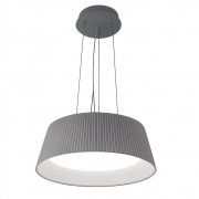 Lampadario LED a sospensione moderno grigio 36W con tecnologia CCT Switch luce regolabile caldo naturale freddo design elegante per cucina salotto e sala da pranzo