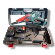 motosega a batteria lubrificata barra da 8" due batterie 21V reali elettrosega