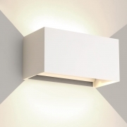 Applique LED rettangolare da Esterno 24W Fascio Luminoso Regolabile sopra e sotto IP65 luce naturale 4000K