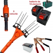 Abbacchiatore Scuotitore Olive in carbonio a batterie 12V/21V con 2 batterie 21V