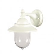 LAMPADA DA PARETE E27 PER ESTERNO IP44 BIANCA APPLIQUE A LANTERNA IN ALLUMINIO E PVC IDEALE PER GIARDINI TERRAZZI E INGRESSI