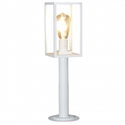 Lampione giardino bianco 48 cm lampioncino da terra x vialetti attacco E27 IP44