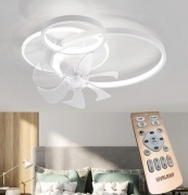 Plafoniera moderna a led con ventilatore da soffitto cambia 3 luci telecomando dimmerabile ed orientabile