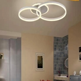 Lampadario LED Plafoniera a soffitto moderno a cerchi 42W Lu