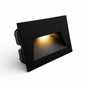 FARETTO LED SEGNAPASSO DA INCASSO IP65 5W NERO CON CCT SWITC