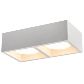 Applique in Gesso Rettangolare Verniciabile GX53 2 Luci – 