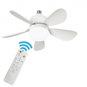 Lampadina LED E27 19W con Ventilatore 9W, Telecomando, Dimme