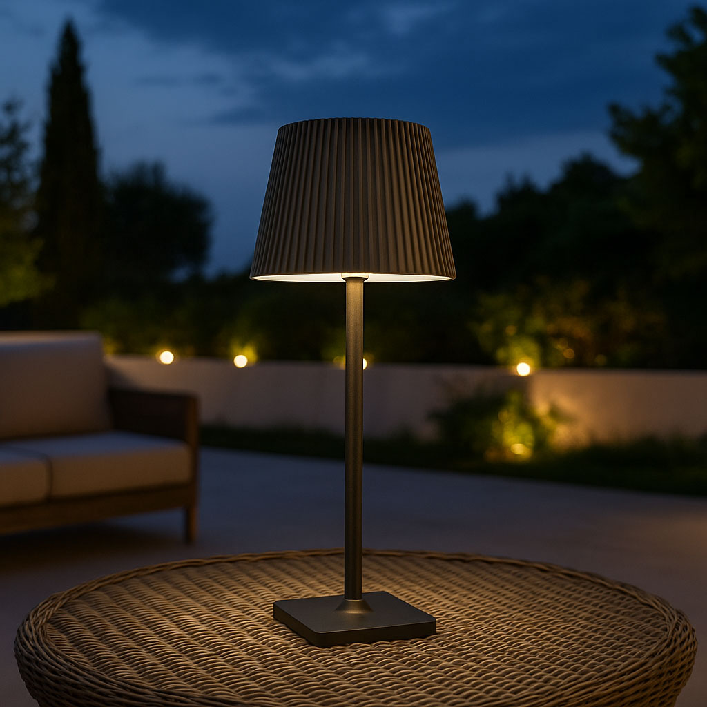 Lampada LED Energia Solare e Ricarica USB Accesa Luce Calda